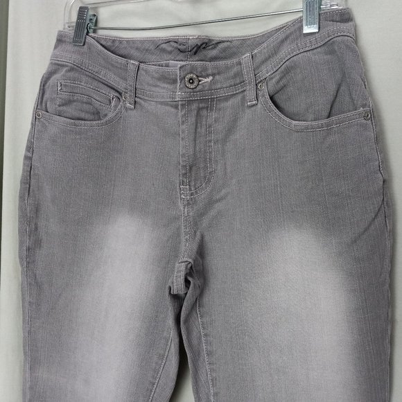 Chico's Platinum 31 X 33 Low Rise 5 Pocket Gray Denim Jeans (T-321) - Picture 4 of 11